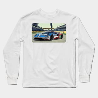 GT Racing Track Print Long Sleeve T-Shirt